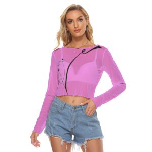 D'Valentino Women's Mesh Long Sleeves T-shirt